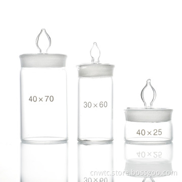 High BOROSILICATE Glass Weighing Bottles in Various Sizes: Laboratory Chemical Glassware